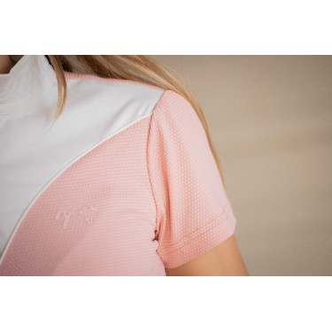 Polo da concorso Pénélope Las Honey maniche corte Rosa Polo da concorso Pénélope Las Honey maniche corte Rosa