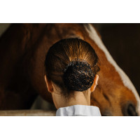 Rete per capelli Equithème Floral Nero