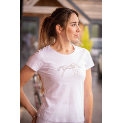 T-shirt Pénélope Iconic Strass Bianco T-shirt Pénélope Iconic Strass Bianco