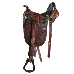 Sella Stock Excelsior impunturata con pomolo Sella Stock Excelsior impunturata con pomolo