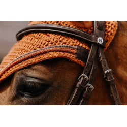 Cuffia antimosche Equithème Hexalight Ruggine Marrone