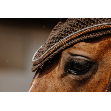 Cuffia antimosche Equithème Hexalight Marrone