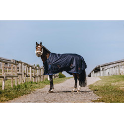 Coperta Equithème Classic 1200D High neck Marina Blu marino