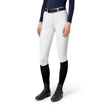 Pantaloni da equitazione Equestrian Stockholm Elite donna Perfezione bianca Bianco