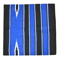 Westride Navajo Teppich Baumwolle/Acryl Nero / blu reale / bianco