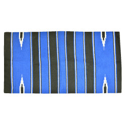 Westride Navajo Teppich Baumwolle/Acryl Nero / blu reale / bianco