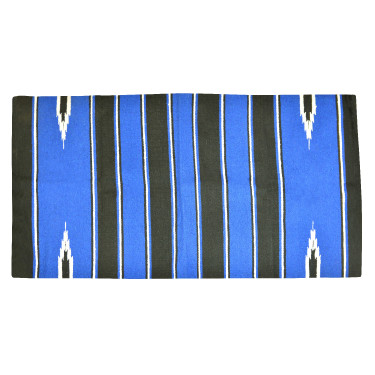 Westride Navajo Teppich Baumwolle/Acryl Nero / blu reale / bianco