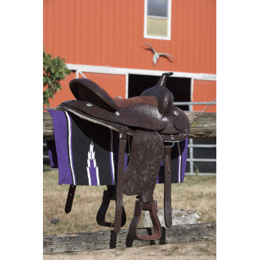Westride Navajo Teppich Baumwolle/Acryl Viola / nero / bianco