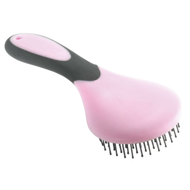 Spazzola per criniera in PVC Rosa / grigio