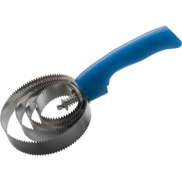 Striglia metallica rotonda fluo glitterata Blu