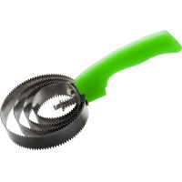 Striglia metallica rotonda fluo glitterata Verde