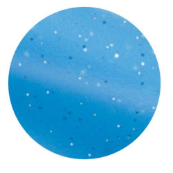 Striglia metallica rotonda fluo glitterata Azzurro cielo Blu