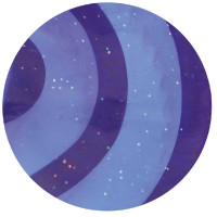 Striglia ovale in gomma glitterata per bambini Pacifico Blu