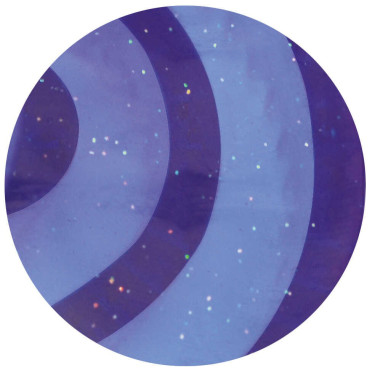 Striglia ovale in gomma glitterata per bambini Viola Striglia ovale in gomma glitterata per bambini Viola