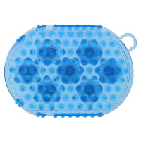 Guanto doppia faccia per strigliare e massaggiare Azzurro cielo Blu