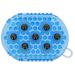 Guanto doppia faccia per strigliare e massaggiare Azzurro cielo Blu Guanto doppia faccia per strigliare e massaggiare Azzurro cielo Blu