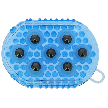 Guanto doppia faccia per strigliare e massaggiare Azzurro cielo Blu Guanto doppia faccia per strigliare e massaggiare Azzurro cielo Blu