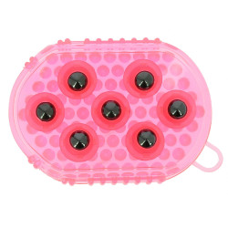 Guanto doppia faccia per strigliare e massaggiare Rosa