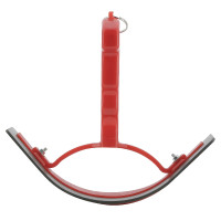 Coltello per calore curvo in PVC. Rosso