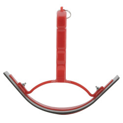 Coltello per calore curvo in PVC. Rosso