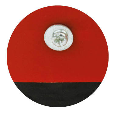 Coltello per calore curvo in PVC. Rosso