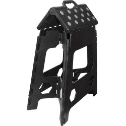 Sgabello-pedana pieghevole Hippo-Tonic Nero / grigio