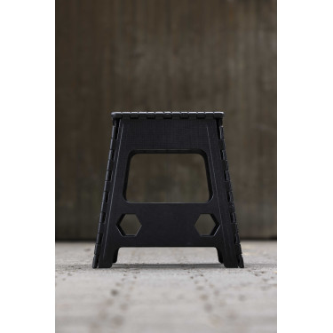Sgabello-pedana pieghevole Hippo-Tonic Nero / grigio
