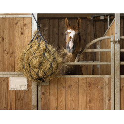 Katoenen hooinet met ringen Blu