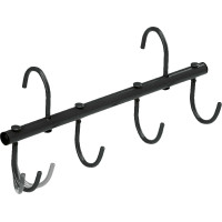 Gancio pieghevole completo Nero