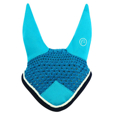 Cuffia antimosche Equithème Polyfun Turchese / mare Blu