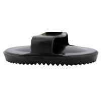 Striglia ovale in gomma cava Nero