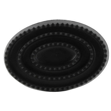 Striglia ovale in gomma cava Nero