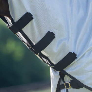 Coperta anti-mosche con copricollo rimovibile Imperial Riding Reese Grigio Argento