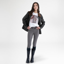 Leggings da equitazione HV Polo Favourite Highwaist FullGrip Zinco / grigio