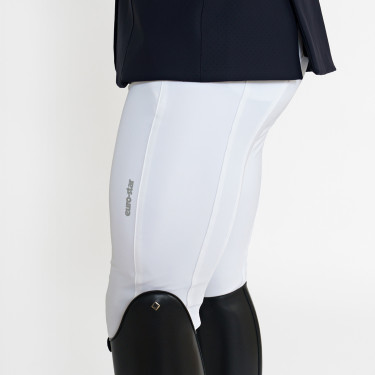 Pantaloni da equitazione Euro-Star Gabriel Competition Grip Connect Full Bianco