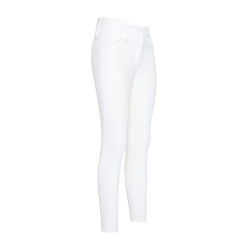 Pantaloni da equitazione Euro-Star Aurelia Competition Grip Connect Full Bianco