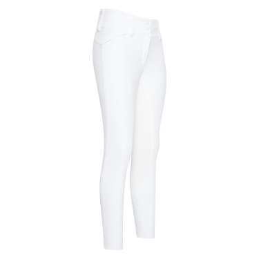 Pantaloni da equitazione Euro-Star Aurelia Competition Grip Connect Full Bianco