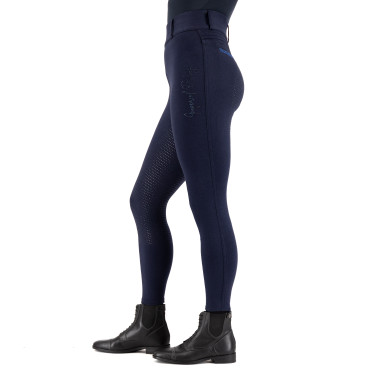 Leggings da equitazione Imperial Riding Comfi Sparks invernali FullGrip donna Zaffiro Blu