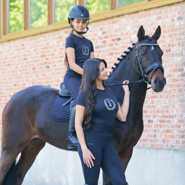 T-shirt a maniche corte Imperial Riding Hally bambino Nero