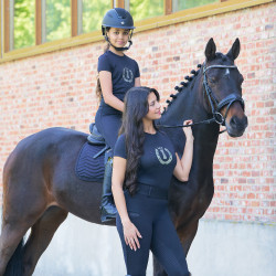 T-shirt a maniche corte Imperial Riding Hally donna Nero