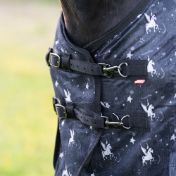 Coperta anti-mosche Imperial Riding Carlys Polvere di fata grigia AOP Motivi