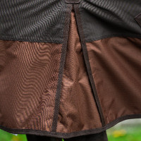 Coperta da esterno Imperial Riding Customized 400 g con collo Verde scuro / volpe