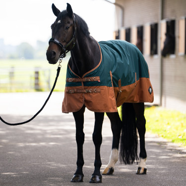 Coperta da esterno Imperial Riding Customized senza collo Verde scuro / volpe