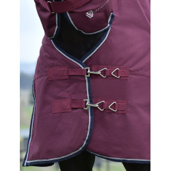 Coperta ComFiTec Essential Turnout Weatherbeeta 50 g combo Bordeaux / blu navy