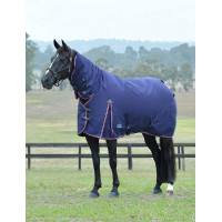 Coperta ComFiTec Essential Turnout Weatherbeeta 50 g combo Marino / bordeaux Blu