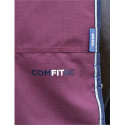 Coperta ComFiTec Essential Turnout Weatherbeeta 50 g con collo staccabile Bordeaux / blu navy