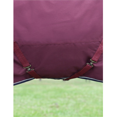Coperta ComFiTec Essential Turnout Weatherbeeta 50 g con collo staccabile Bordeaux / blu navy