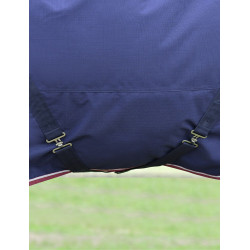 Coperta ComFiTec Essential Turnout Weatherbeeta 50 g con collo staccabile Marino / bordeaux Blu