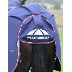Coperta ComFiTec Essential Turnout Weatherbeeta 50 g con collo staccabile Marino / bordeaux Blu