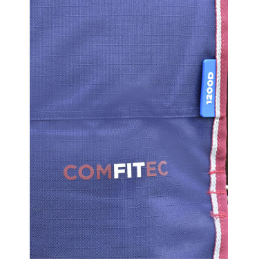Coperta ComFiTec Essential Turnout Weatherbeeta 50 g con collo staccabile Marino / bordeaux Blu
